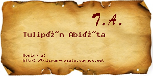 Tulipán Abiáta névjegykártya